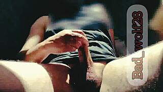 CFNM threesome roughs up bodybuilder