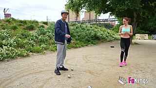 Redhead milf Veronica gapes at Don Jorge's massive size.