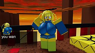 Roblox noob's big boob creampie