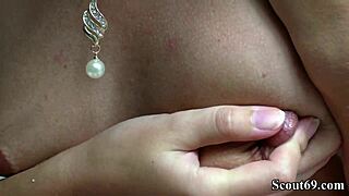 Pregnant German girl's steamy solo
