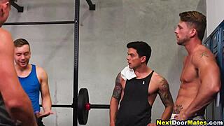 Gay gym rats get off