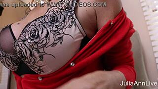 Milf Julia Ann Lifts Skirt in Sexy High Heels