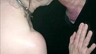 Esclave F works the gloryhole in 2024, giving wild handjobs in public