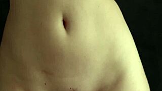 Lana Lane's solo striptease in natural tits glory