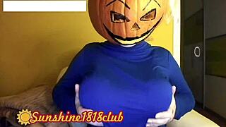 happy halloween pervs, big boobs in pumpkin cam on 10/31