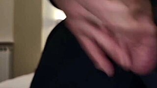Pretty amateur gives a sensual handjob and cum shot
