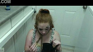 Degradation Slut Siren Eats Cum from Boot in Sloppy BDSM Scene