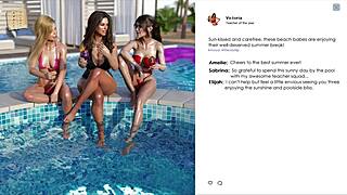 Lust Academy 407 with curvy cute outfit action