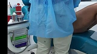 A visit to the dentist goes beyond a routine cleaning and ends up in a steamy scene