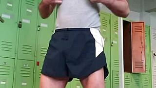 Pervy priest loves showering naked after a good workout