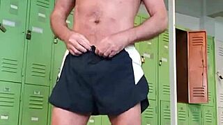 Pervy priest loves showering naked after a good workout
