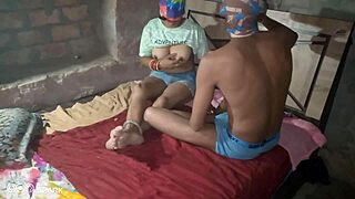 College dorm room action with an Indian girl