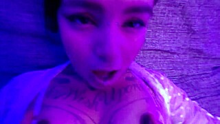 Cute Alt Teen Bangs Lucky Guy Until Her Mouth Overflows with Cum