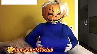 happy halloween pervs, big boobs in pumpkin cam on 10/31
