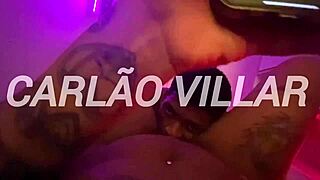 novinha cums hard from pussy tongue while riding big cock