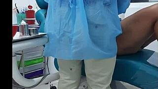 A visit to the dentist goes beyond a routine cleaning and ends up in a steamy scene