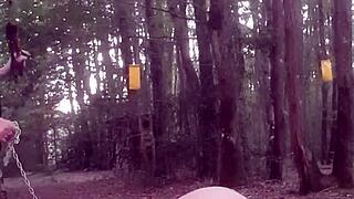 Wet Femdom Queen Dominates Slave Outdoors in Wild Face Sitting!