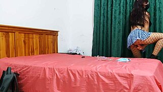 Busty Housewife Slips into Student Uniform to Relive Slutty Youth and Masturbate Wildly