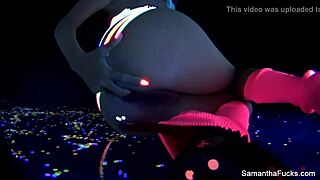 samantha saint enjoys solo masturbation with big tits