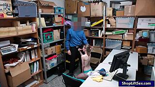 Skinny Shoplifter Teen Gets Pounded Hard by LP Officer in Office