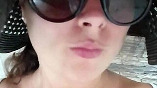 Hey, check this public tease and blowjob from my hot stepmom in broad daylight!