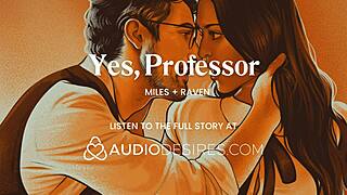 Naughty student seduces professor in classroom domination scene