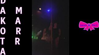Dakota Marr strips and teases on pole in Nebraska club