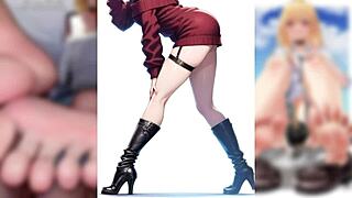 服从程序第5周：为靴子恋物挑战射精