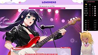 LewdNeko's Big Tits Moaning in Lesbian Hentai Game