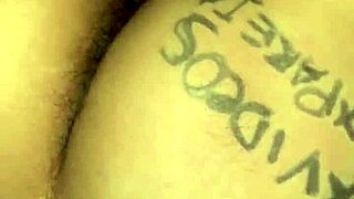 Amateur with big boobs tries to penetrate her tight ass with a finger