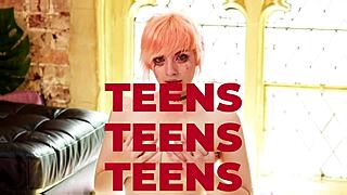 this teen student’s blue eyes beg you to cum hard now