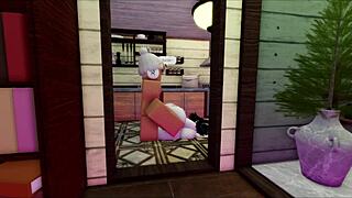 wife makes me a meal so i gave her my cock