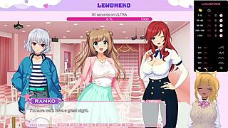 Busty Vtuber Lewdneko in action in Lewd Idol Project Vol 3 Pt 2