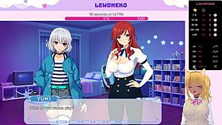 Busty Vtuber Lewdneko in action in Lewd Idol Project Vol 3 Pt 2