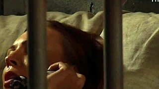 Naughty lesbian slave masturbates hard with madame's panties, wow!