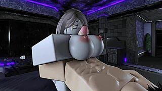 my slutty friend begged for a hard fuck, ended with creampie on roblox.