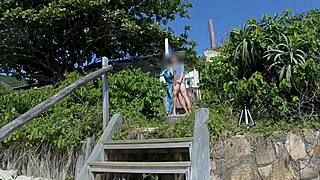 I teased a stranger with my tongue, and he drilled my ass in public, right in front of everyone!