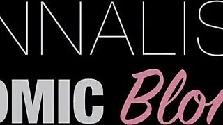 Lucky Photographer Catches Blonde Model with Monster Dildo