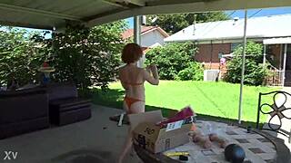 Redhead Wife in Lingerie Gets Anal Assfucking