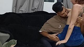 Hey, wanna fuck in the living room with my stepbrother while family’s in the kitchen?