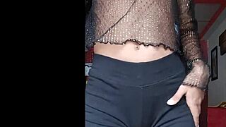 hot skinny model dances shows body in tiny outfit