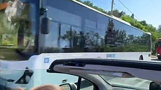 public flashing turns into pov teen sex at tourist hotspot with wild doggystyle action