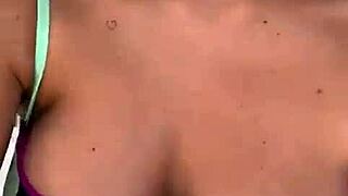 This hot Brazilian teen's pussy is jumping out