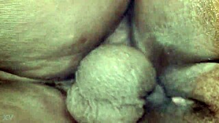 Balls slapping big black clit hard