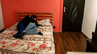 Romantic sex with a real amateur, not professional actress