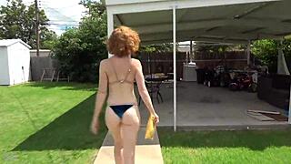 Redhead Wife in Lingerie Gets Anal Assfucking