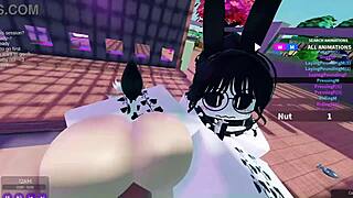 Threesome Action with Two Bunnies and Black Bull