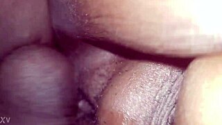 Balls slapping big black clit hard