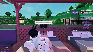 Threesome Action with Two Bunnies and Black Bull