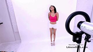 Tiny Brunette Model Takes It Hard at Modeling Audition